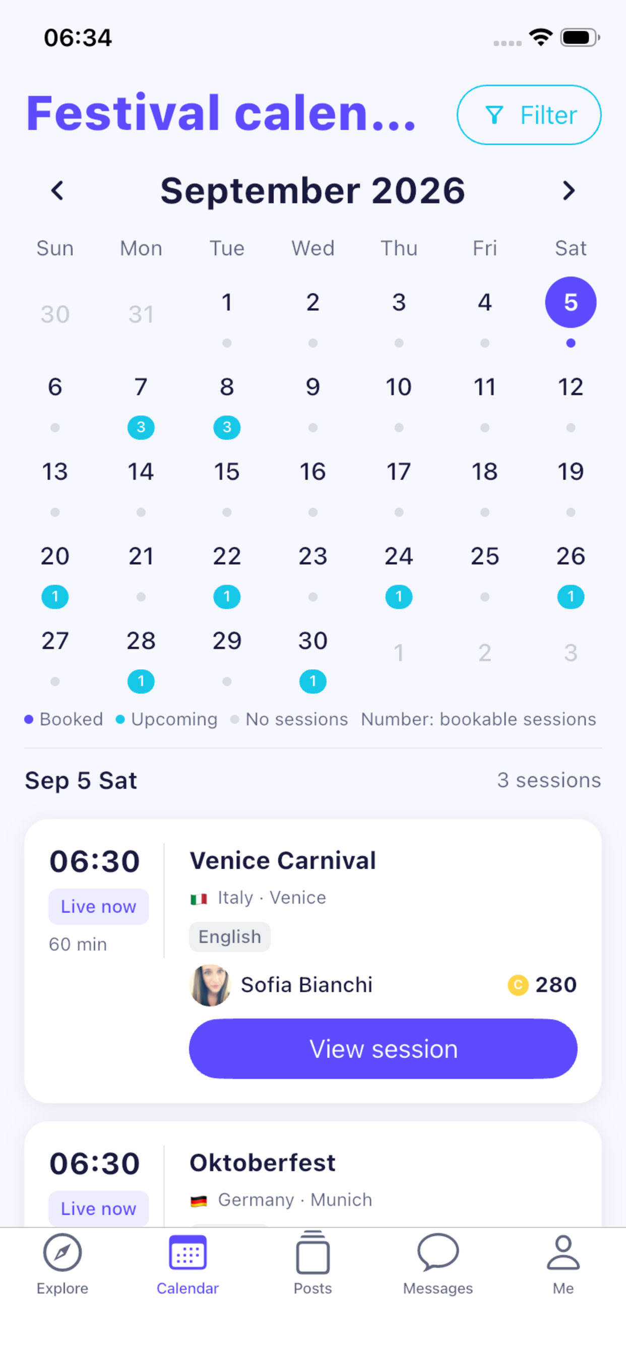 FestLive app festival detail screen