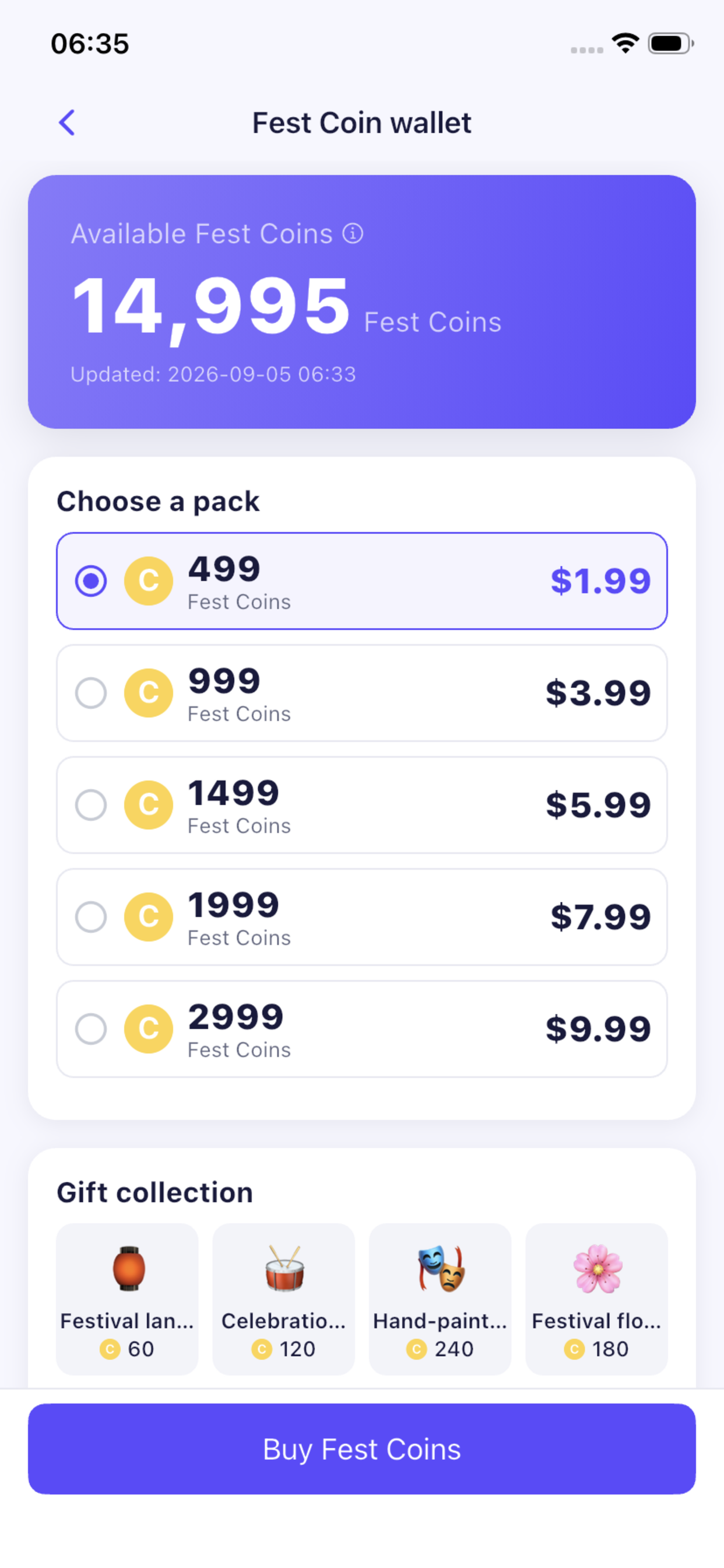 FestLive app live experience screen